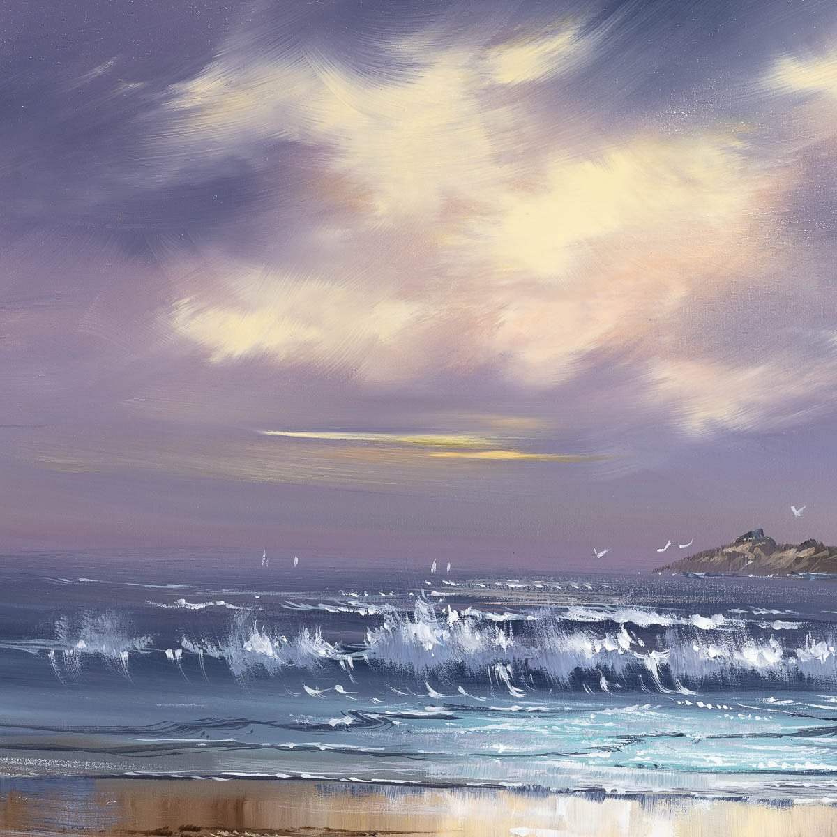 Skies of Violet - Original - SOLD by artist Allan Morgan - Wyecliffe Galleries