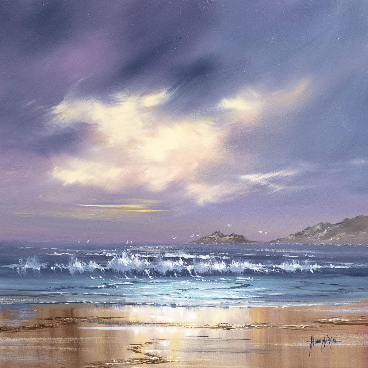 Skies of Violet - Original - SOLD by artist Allan Morgan - Wyecliffe Galleries