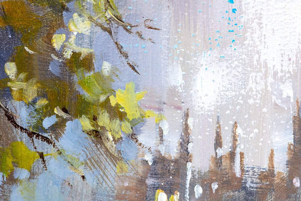 Stroll Through the City - Original - SOLD by artist Allan Morgan - Wyecliffe Galleries