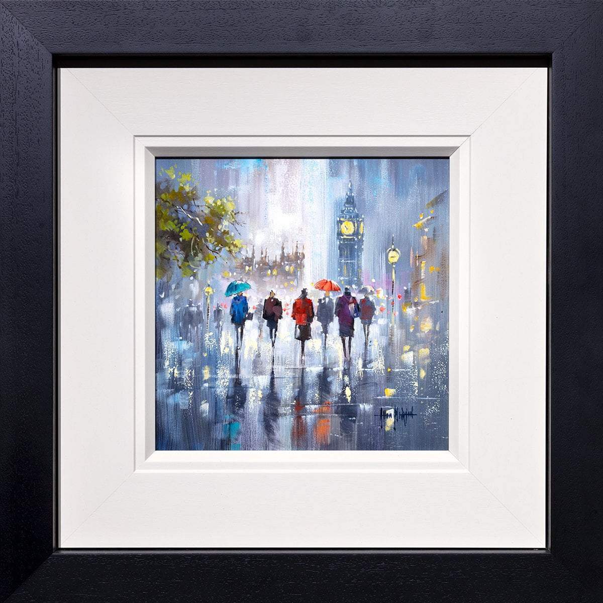 Stroll Through the City - Original - SOLD by artist Allan Morgan - Wyecliffe Galleries