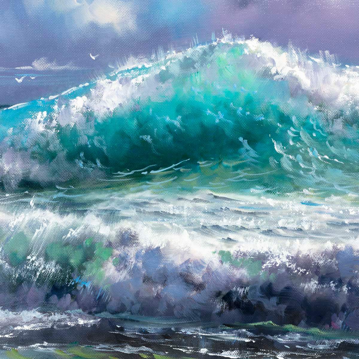 Summer Sea - Original - SOLD by artist Allan Morgan - Wyecliffe Galleries