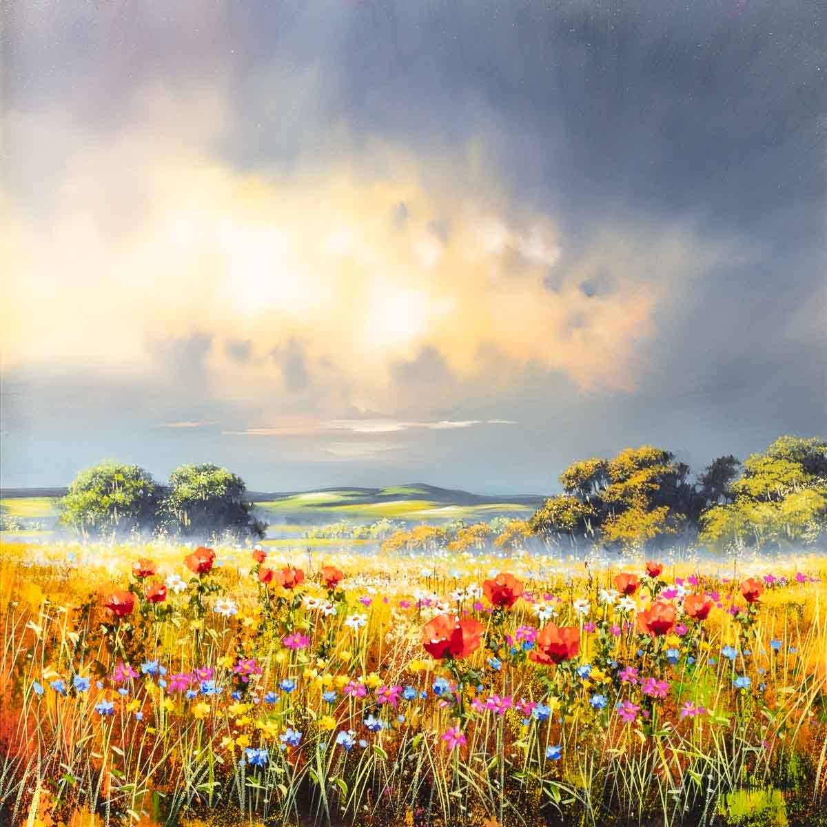 Summertime Meadow - Original Allan Morgan Framed