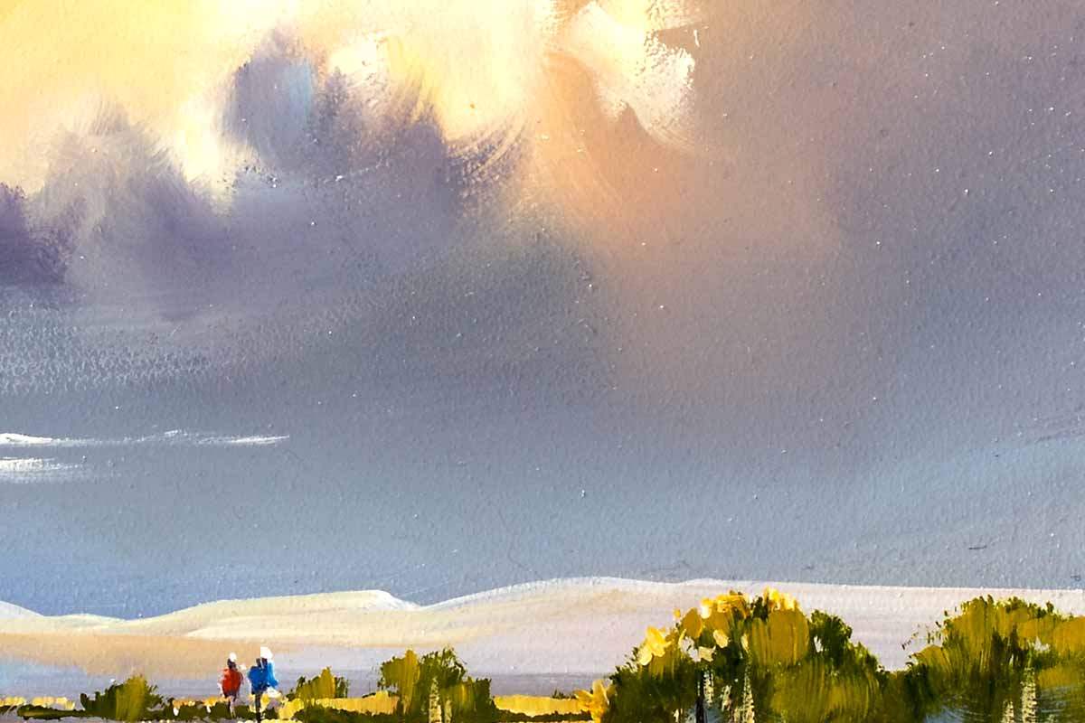 Sunday Strolls - Original - SOLD by artist Allan Morgan - Wyecliffe Galleries