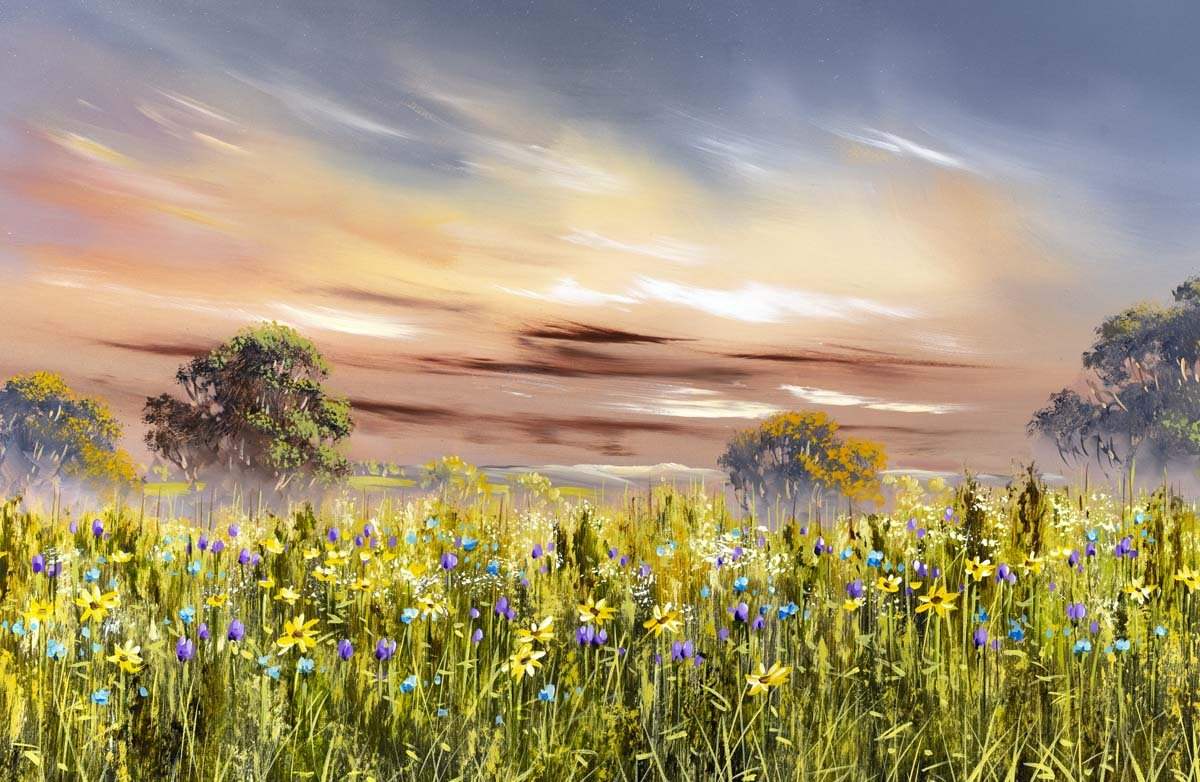 Sunlit Storm - Original - SOLD by artist Allan Morgan - Wyecliffe Galleries