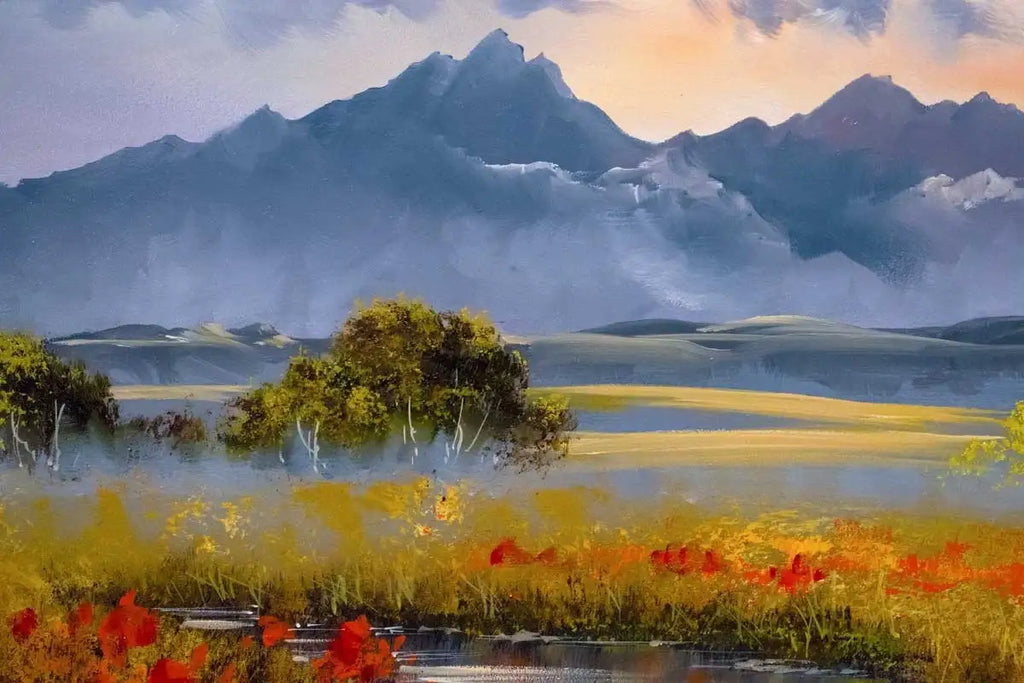 The Red Marshes - SOLD by artist Allan Morgan - Wyecliffe Galleries