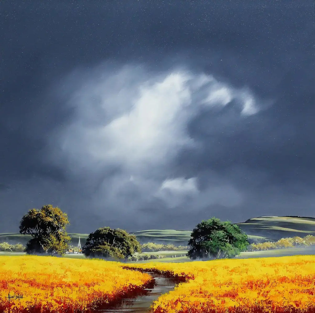 The Winding River - SOLD by artist Allan Morgan - Wyecliffe Galleries