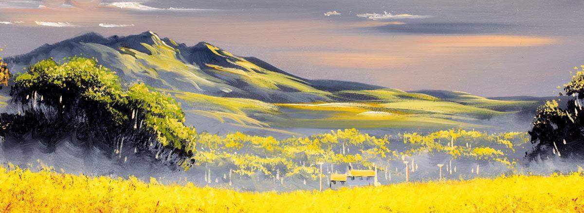 To The Village - Original - SOLD by artist Allan Morgan - Wyecliffe Galleries