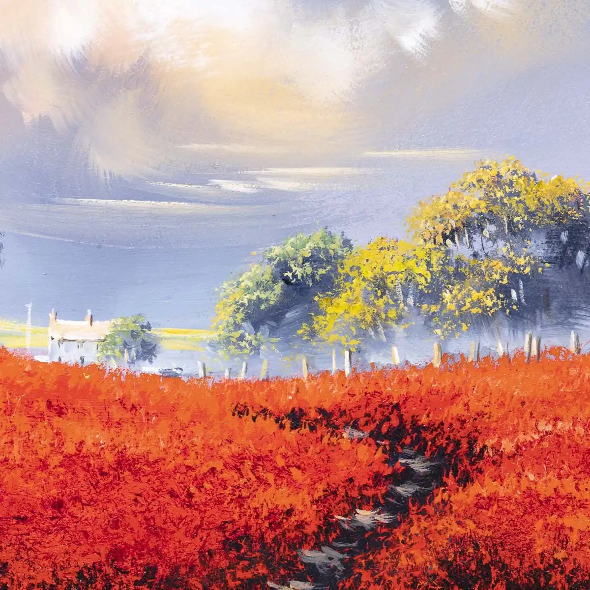 Vibrant Fields - Original - SOLD by artist Allan Morgan - Wyecliffe Galleries