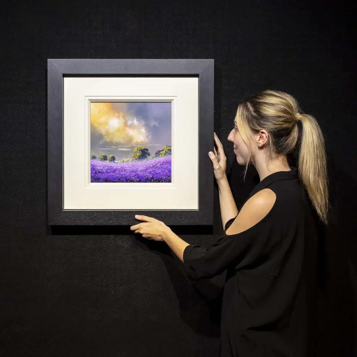 Violet Fields I - Original - SOLD by artist Allan Morgan - Wyecliffe Galleries