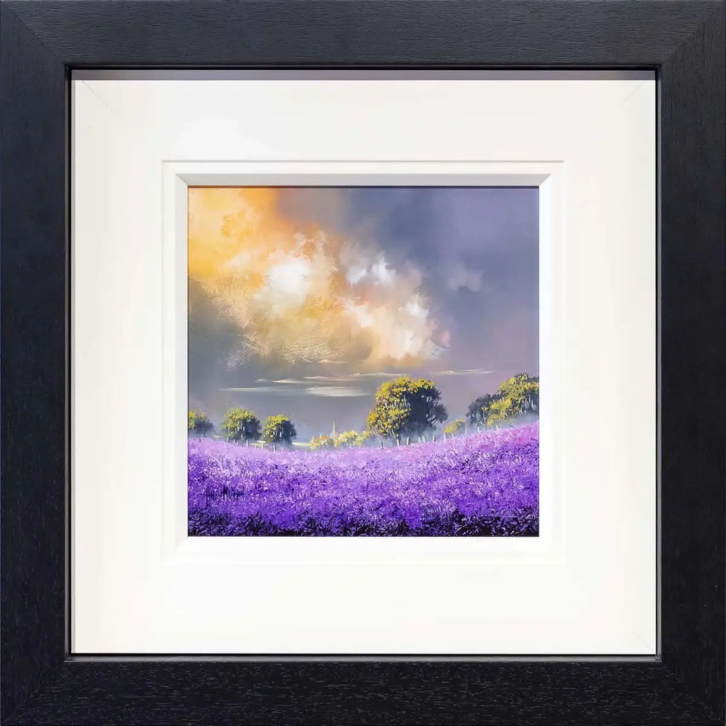 Violet Fields I - Original - SOLD by artist Allan Morgan - Wyecliffe Galleries