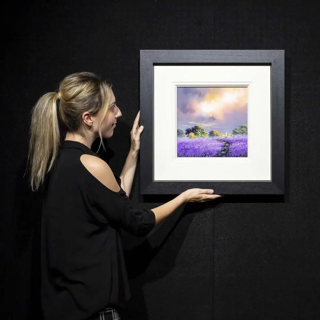 Violet Fields II - Original - SOLD by artist Allan Morgan - Wyecliffe Galleries