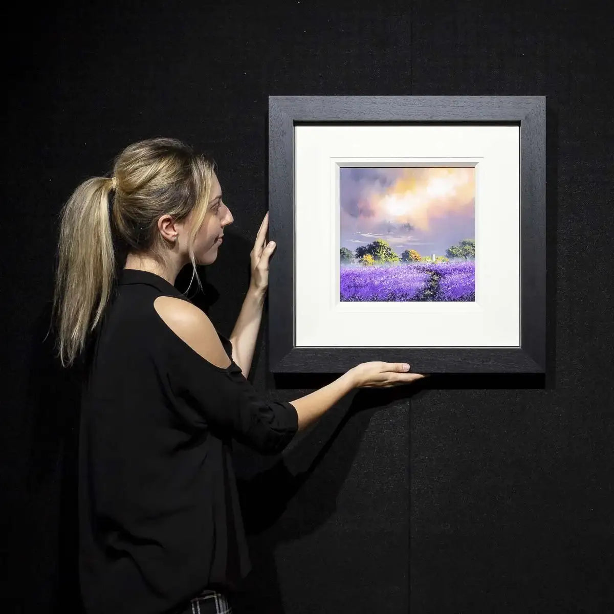 Violet Fields II - Original - SOLD by artist Allan Morgan - Wyecliffe Galleries