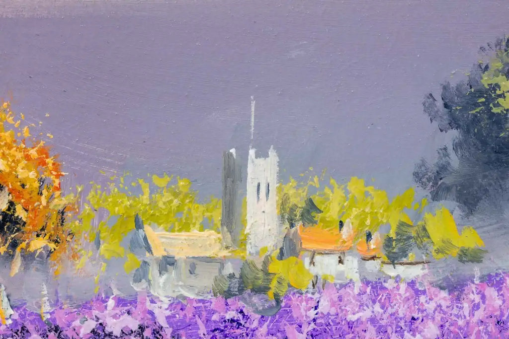 Violet Fields II - Original - SOLD by artist Allan Morgan - Wyecliffe Galleries