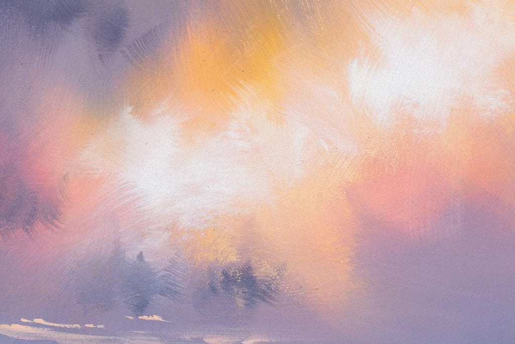 Violet Fields II - Original - SOLD by artist Allan Morgan - Wyecliffe Galleries