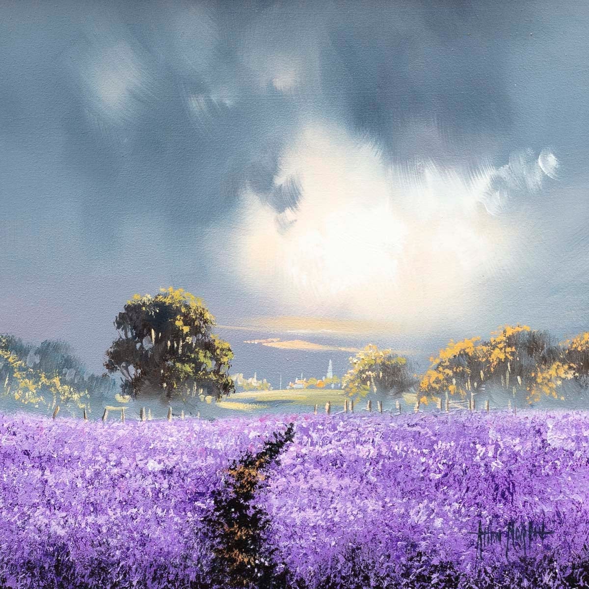 Violet Pathways - Original Allan Morgan Framed