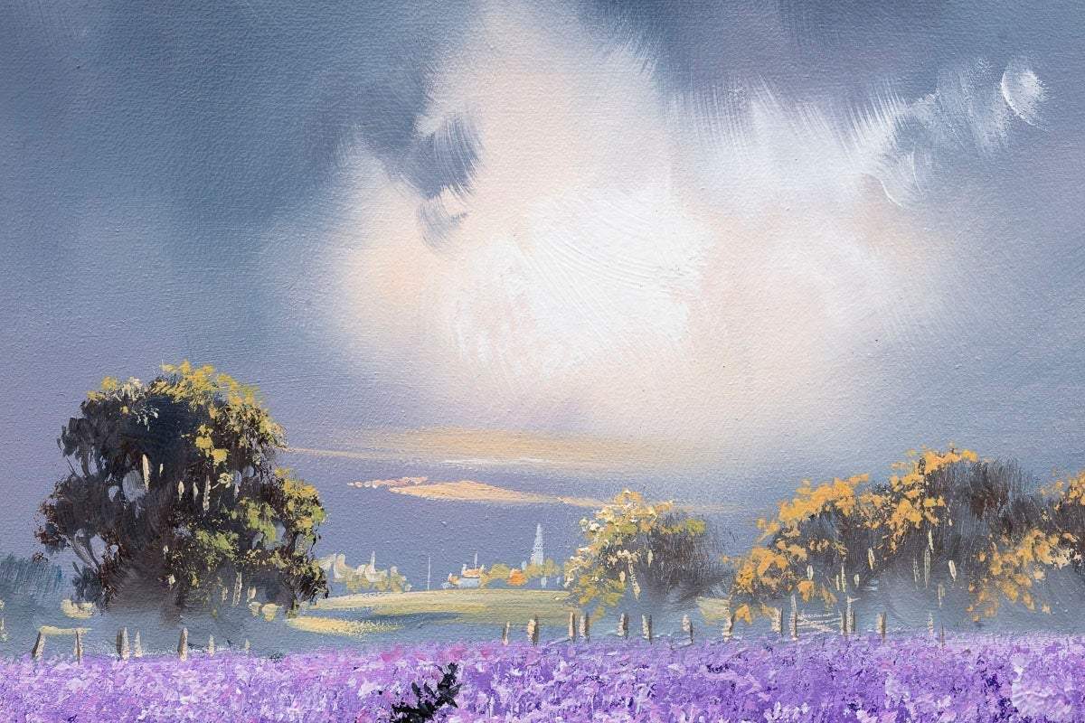 Violet Pathways - Original - SOLD by artist Allan Morgan - Wyecliffe Galleries