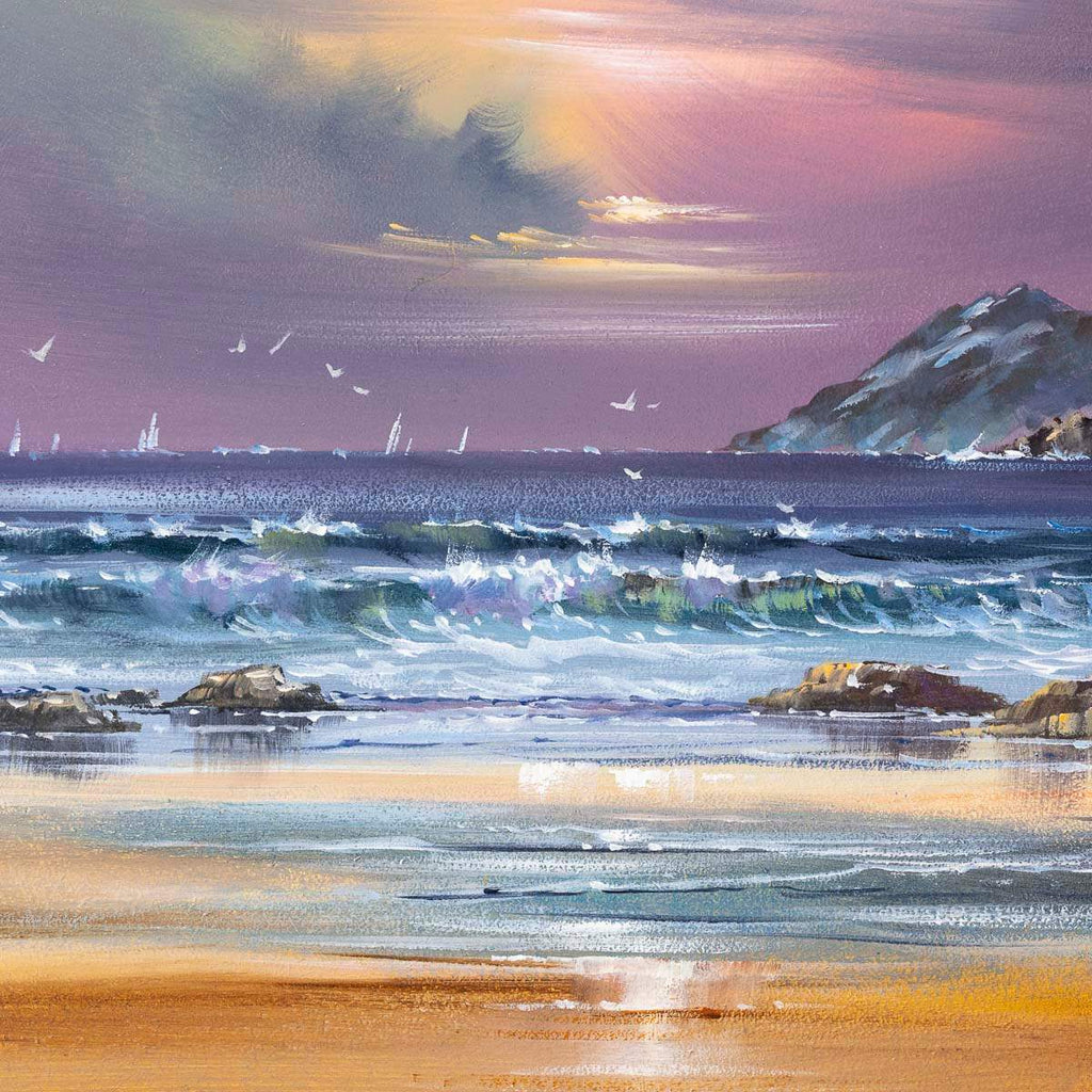 Violet Skies I - Original SOLD by artist Allan Morgan - Wyecliffe Galleries