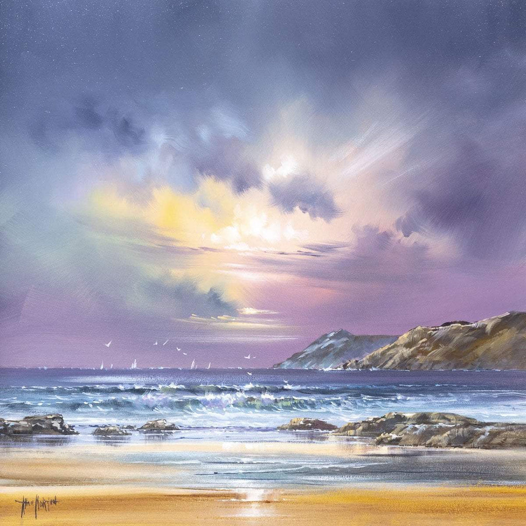 Violet Skies I - Original SOLD by artist Allan Morgan - Wyecliffe Galleries