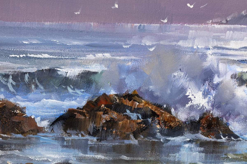 Violet Skies II - Original - SOLD by artist Allan Morgan - Wyecliffe Galleries