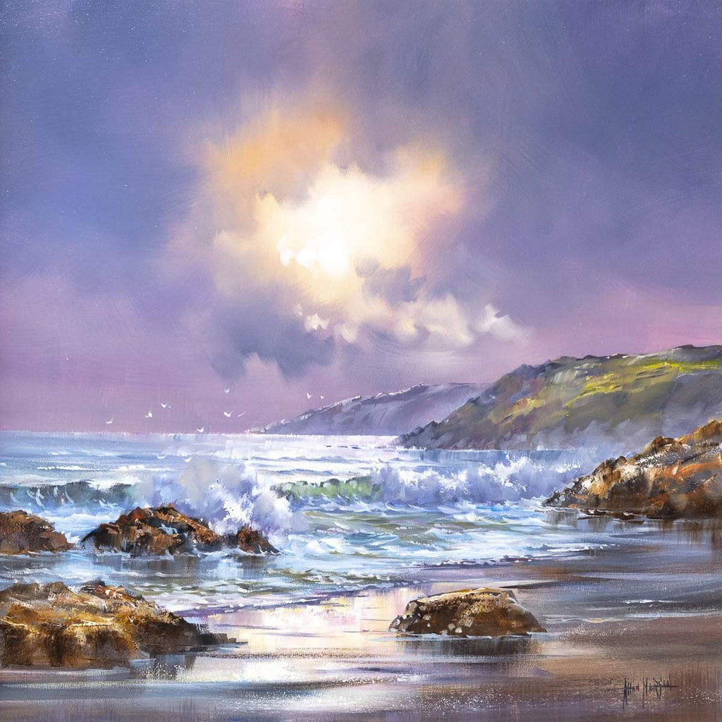 Violet Skies II - Original - SOLD by artist Allan Morgan - Wyecliffe Galleries