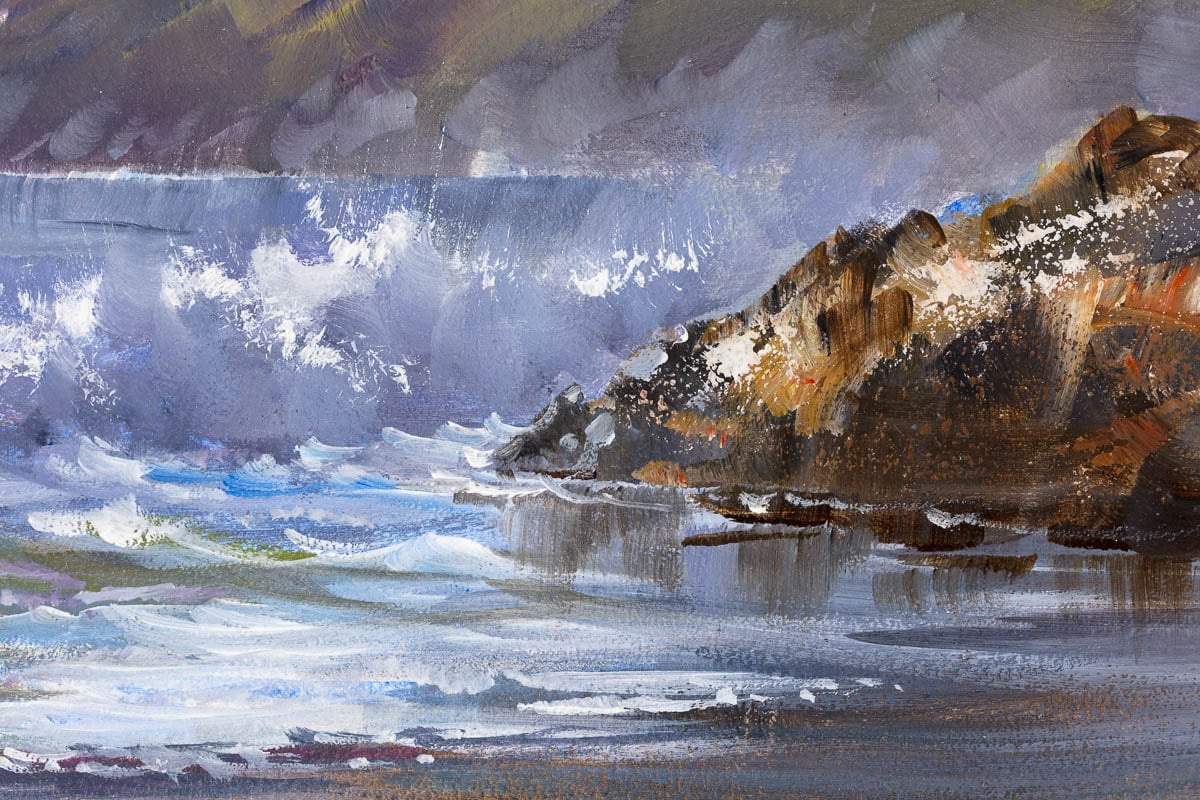 Violet Skies II - Original - SOLD by artist Allan Morgan - Wyecliffe Galleries