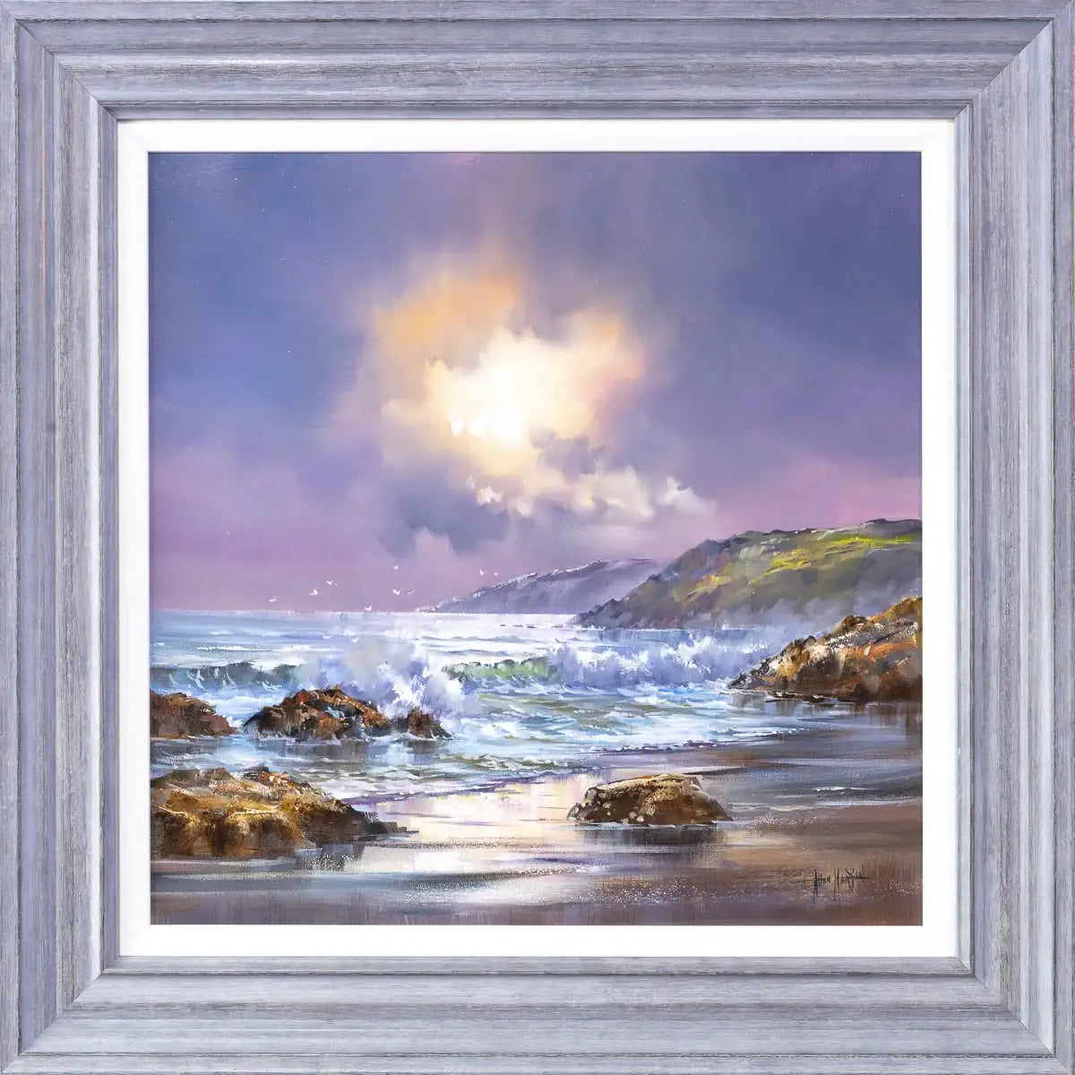Violet Skies II - Original - SOLD by artist Allan Morgan - Wyecliffe Galleries
