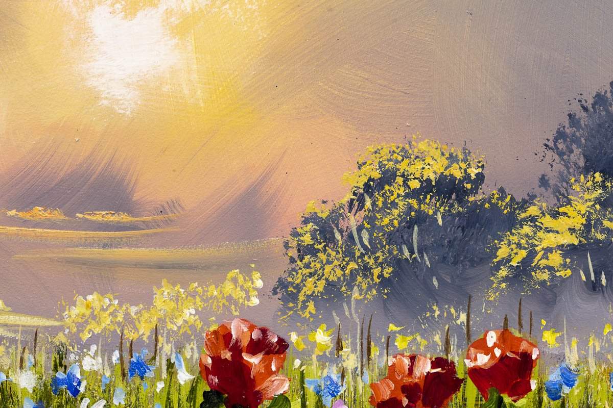 Wild Flower I - Original - SOLD by artist Allan Morgan - Wyecliffe Galleries