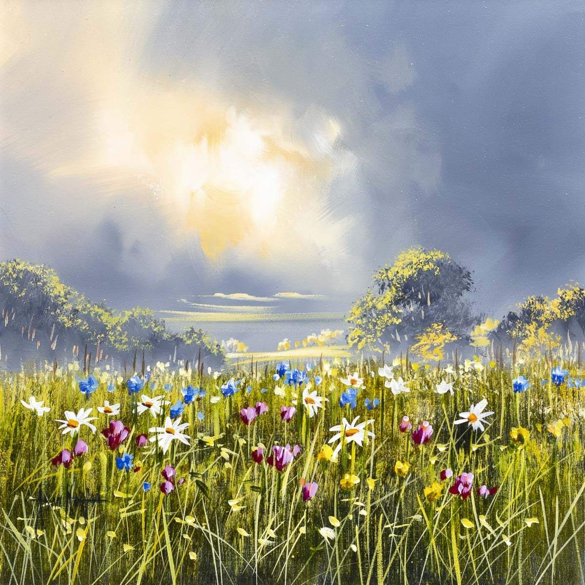 Wild Flower II - Original - SOLD by artist Allan Morgan - Wyecliffe Galleries