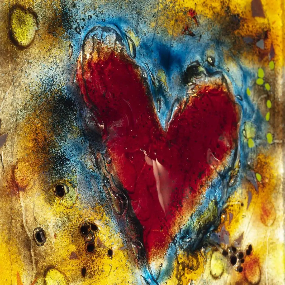 Love Is Heart Shaped - Original - SOLD by artist Amanda Jones - Wyecliffe Galleries