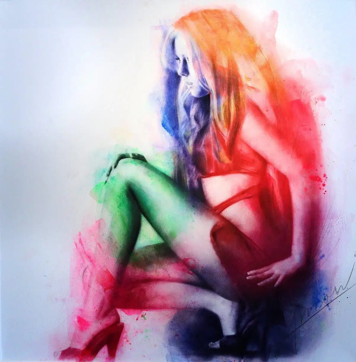 Karina - SOLD by artist Amon Sagyndyk - Wyecliffe Galleries