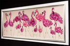 A Flamboyance Of Flamingos - Original - SOLD by artist Amy Louise - Wyecliffe Galleries