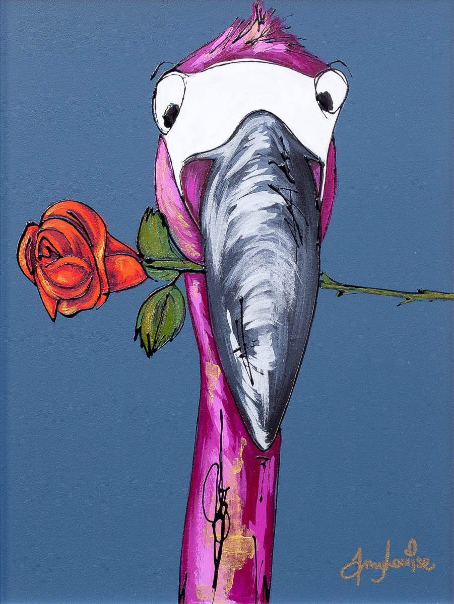 A Rose For You - Original - SOLD by artist Amy Louise - Wyecliffe Galleries