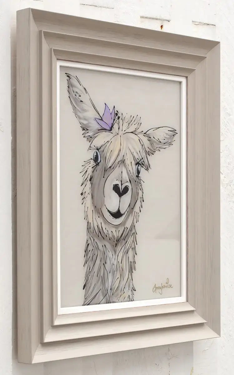 Adeline Alpaca - Original - SOLD by artist Amy Louise - Wyecliffe Galleries