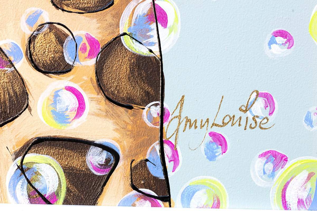 Bubbling Heights - Original - SOLD by artist Amy Louise - Wyecliffe Galleries