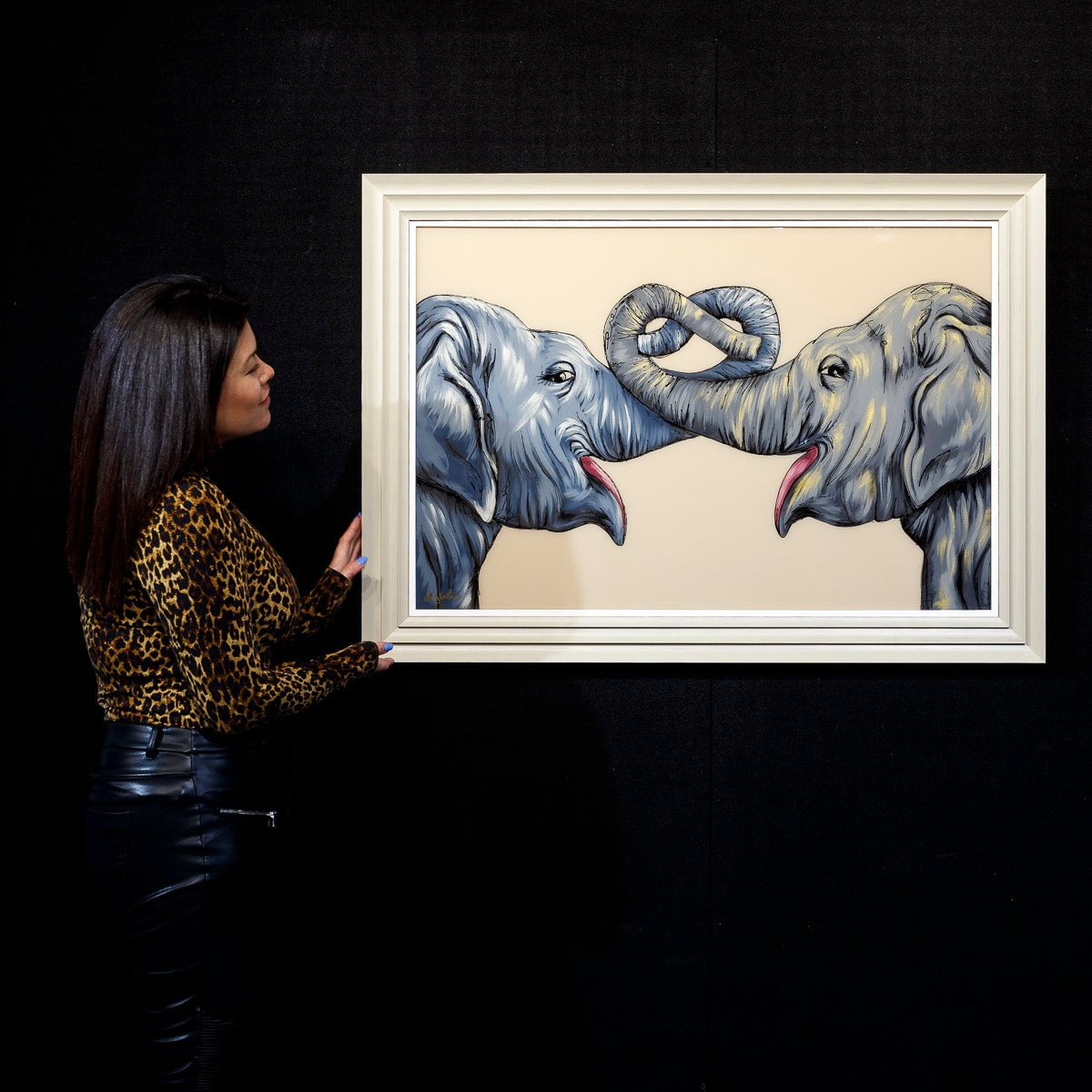 Elephants Never Forget - Original Amy Louise Framed