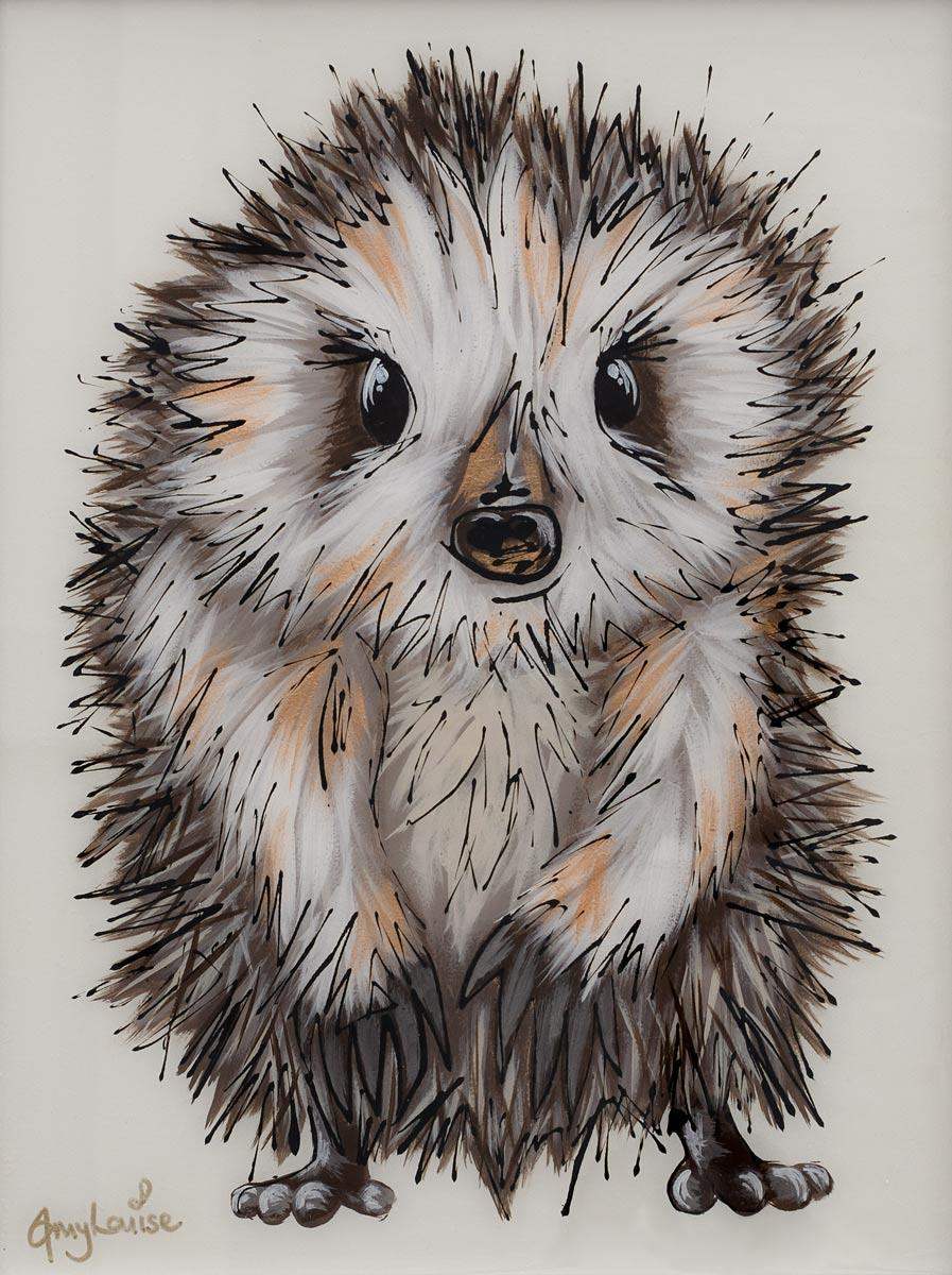 Hector Hedgehog - Original - SOLD by artist Amy Louise - Wyecliffe Galleries