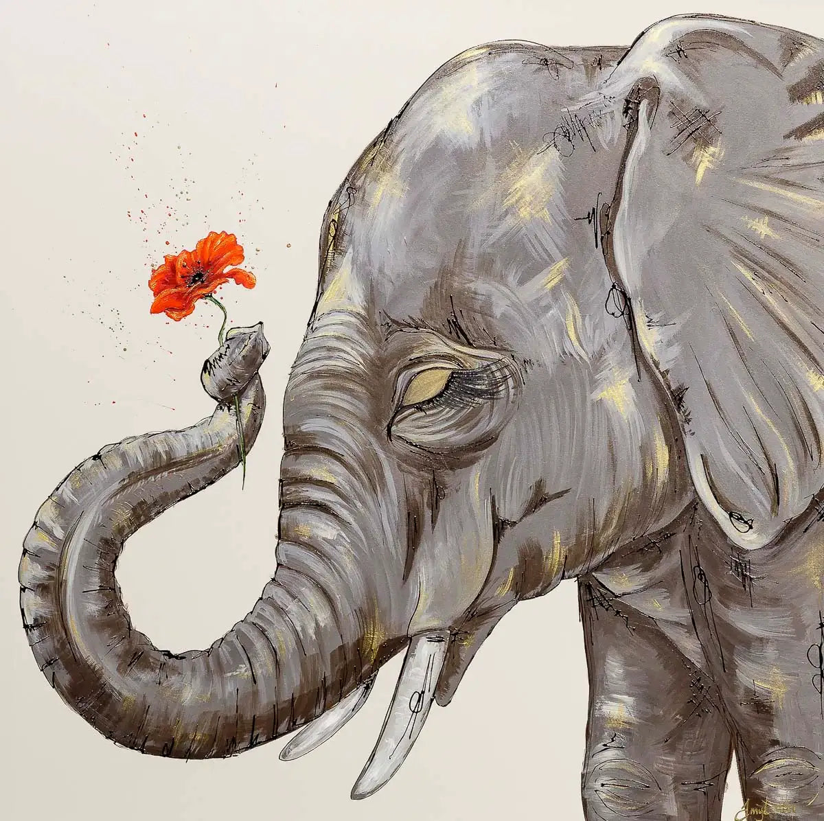 Never Forget - Original - SOLD by artist Amy Louise - Wyecliffe Galleries