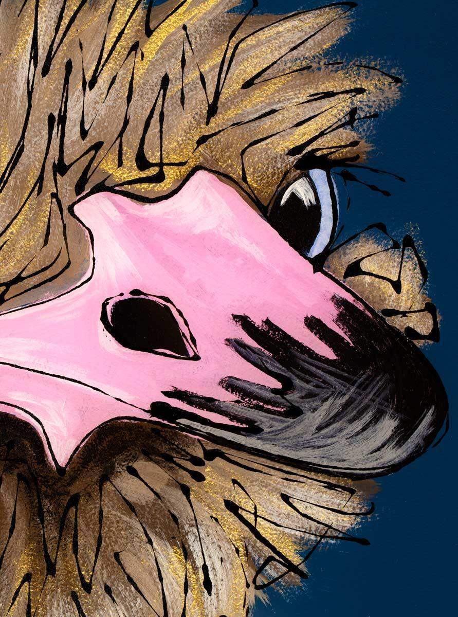 Olly Ostrich - Original - SOLD by artist Amy Louise - Wyecliffe Galleries