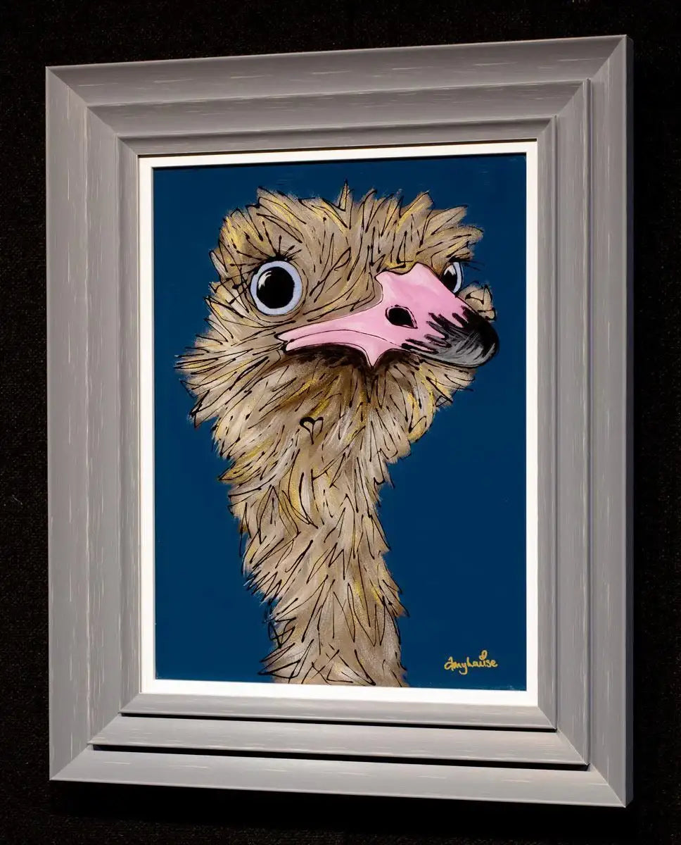 Olly Ostrich - Original - SOLD by artist Amy Louise - Wyecliffe Galleries