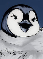 Penguins Can Fly - Original - SOLD by artist Amy Louise - Wyecliffe Galleries