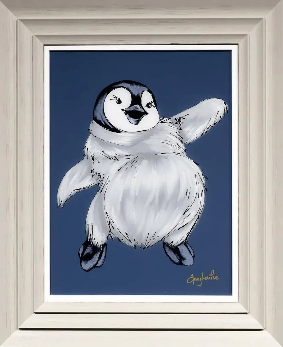 Penguins Can Fly - Original - SOLD by artist Amy Louise - Wyecliffe Galleries