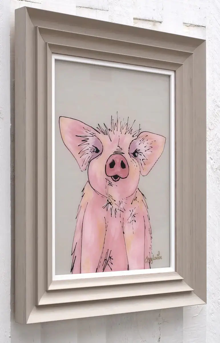 Percy Piggy - Original - SOLD by artist Amy Louise - Wyecliffe Galleries