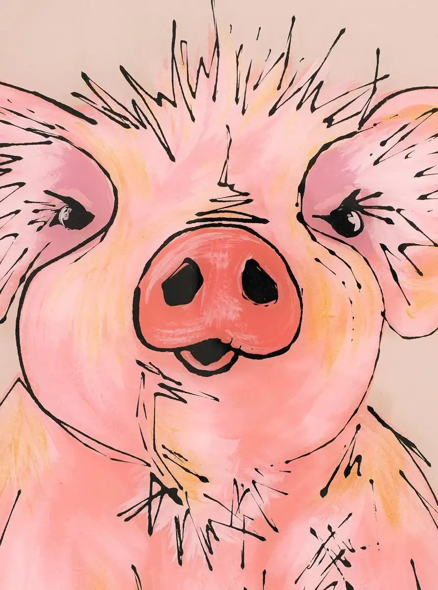 Percy Piggy - Original - SOLD by artist Amy Louise - Wyecliffe Galleries