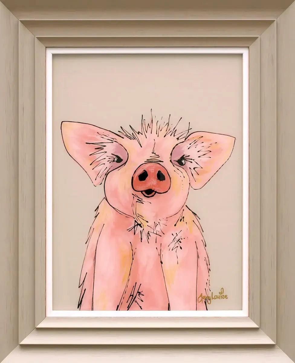 Percy Piggy - Original - SOLD by artist Amy Louise - Wyecliffe Galleries
