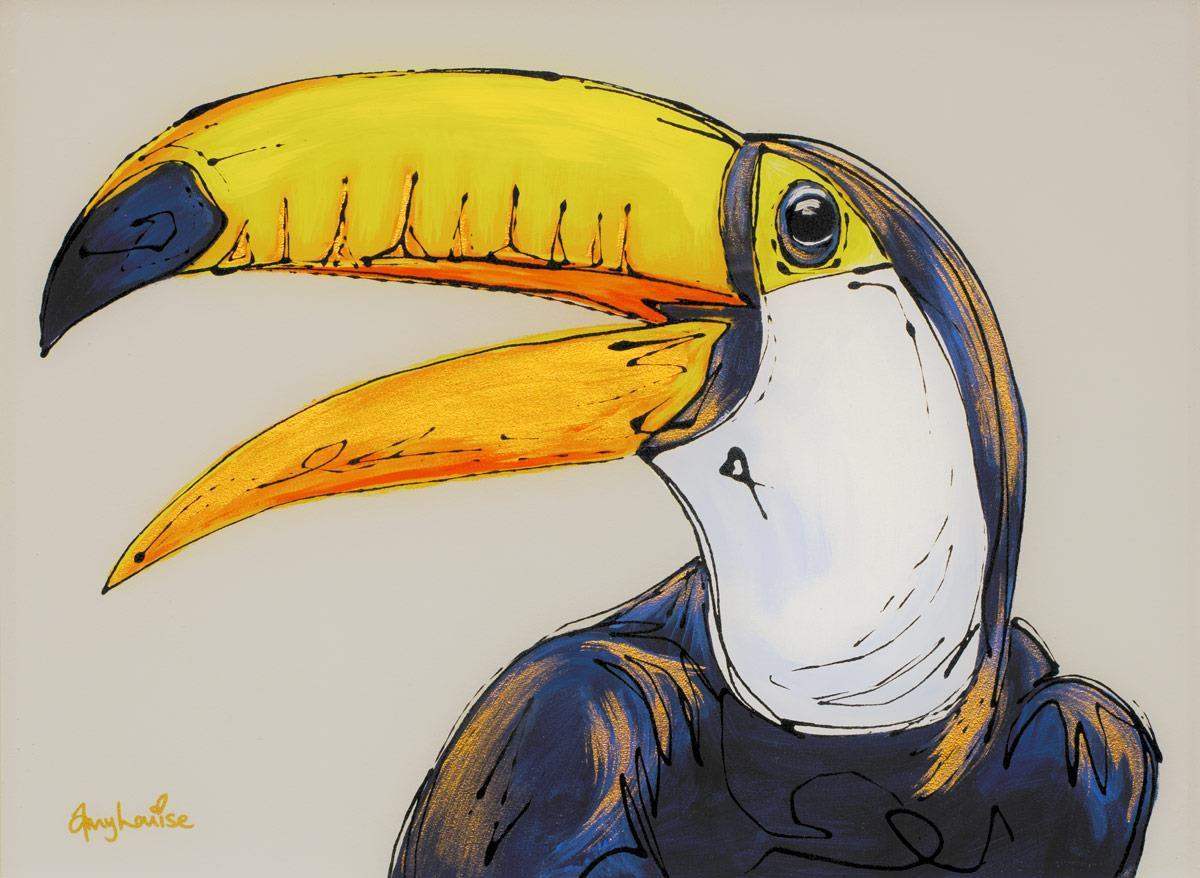 Timmy Toucan - SOLD by artist Amy Louise - Wyecliffe Galleries