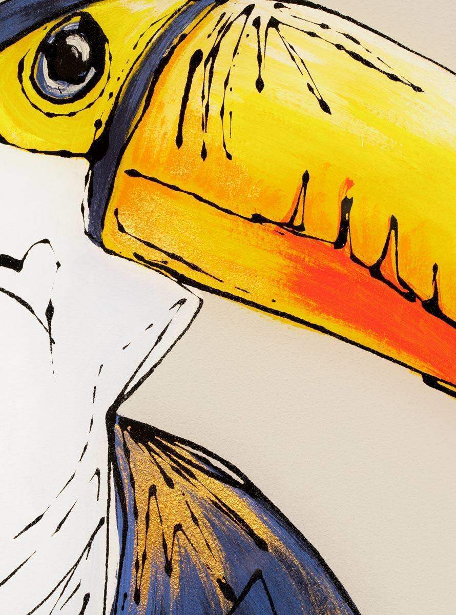 Tommy Toucan - Original - SOLD by artist Amy Louise - Wyecliffe Galleries