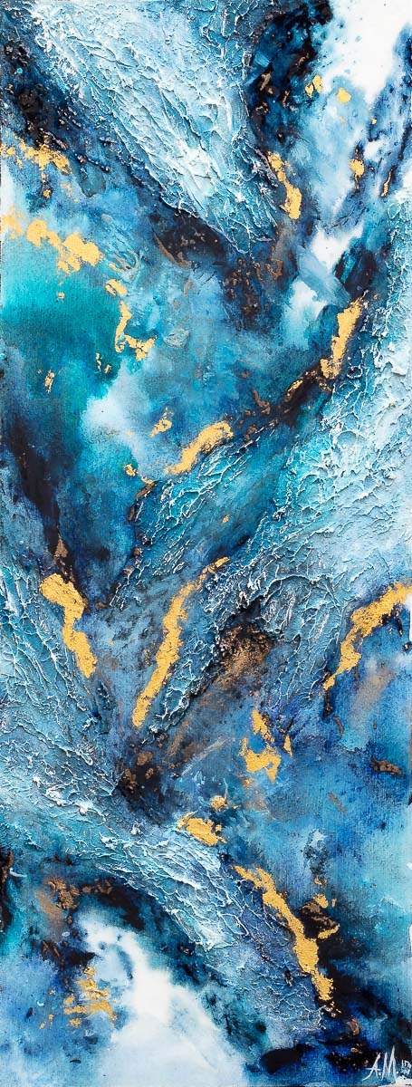 Triton Triptych - Original - SOLD by artist Amy Magee - Wyecliffe Galleries