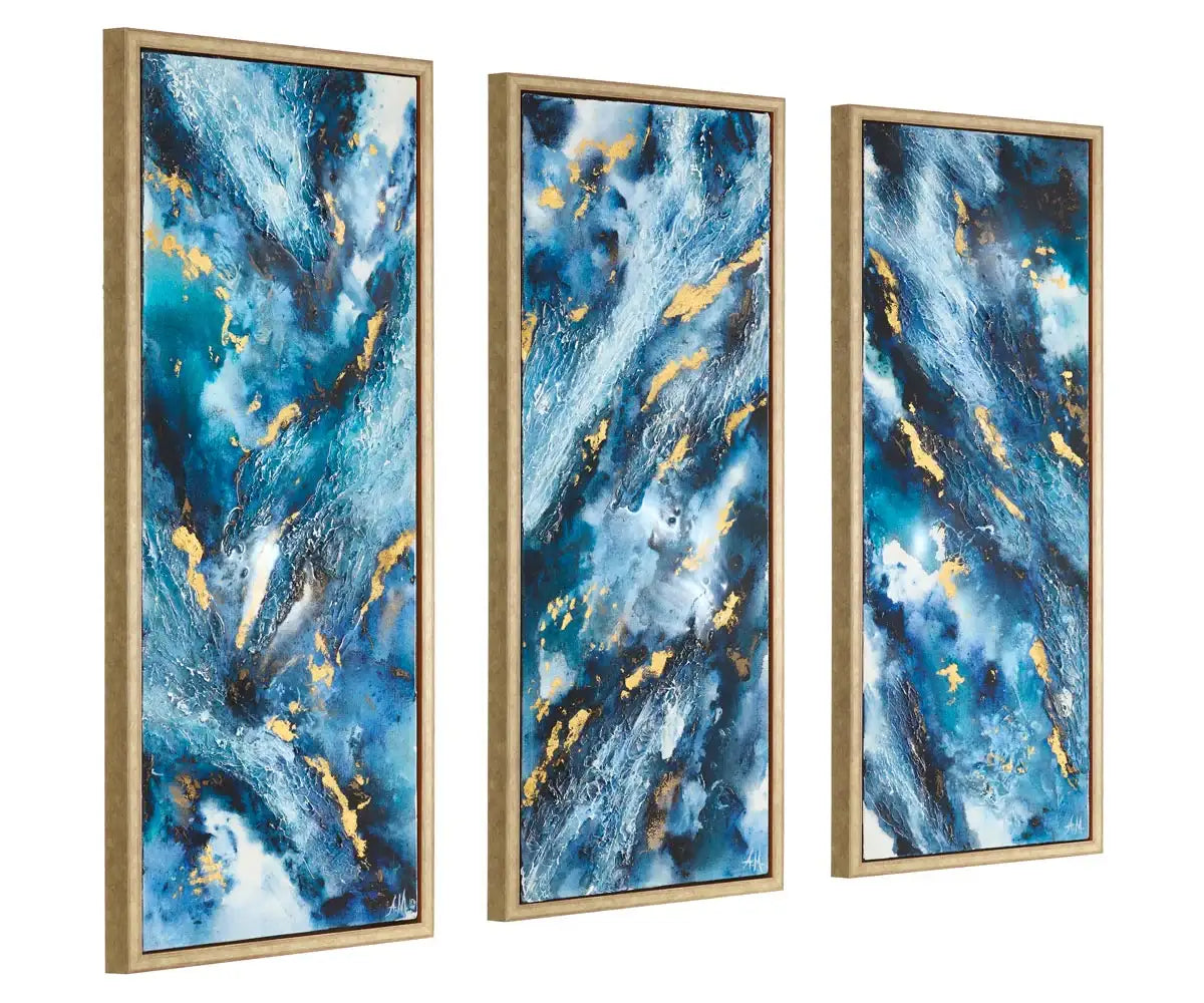 Triton Triptych - Original - SOLD by artist Amy Magee - Wyecliffe Galleries