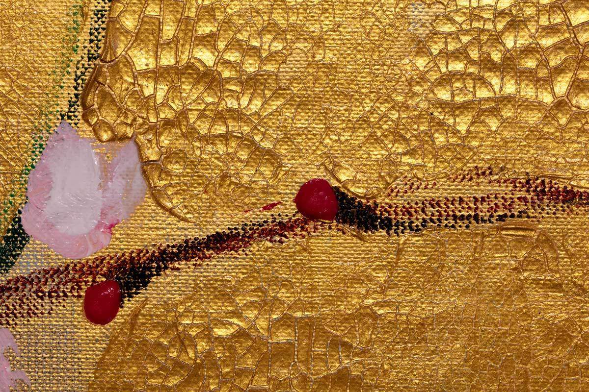 Rose and Eucalyptus Leaves - Original by artist Amylee - Wyecliffe Galleries