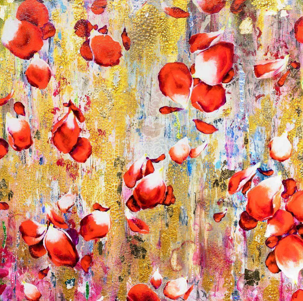 Roses Fall - SOLD by artist Amylee - Wyecliffe Galleries